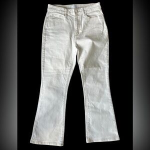 Loft Women's The Kick Flare Crop Jeans White Size 2/26